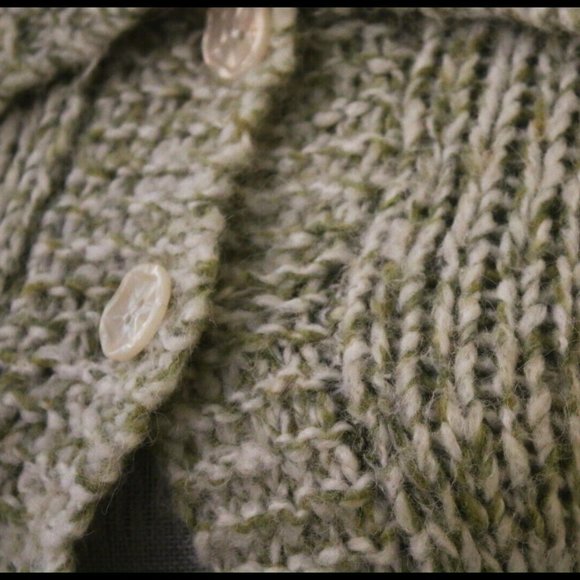 Free People Knit Green Shift Sweater Pick-a-boo Belly - Picture 9 of 12